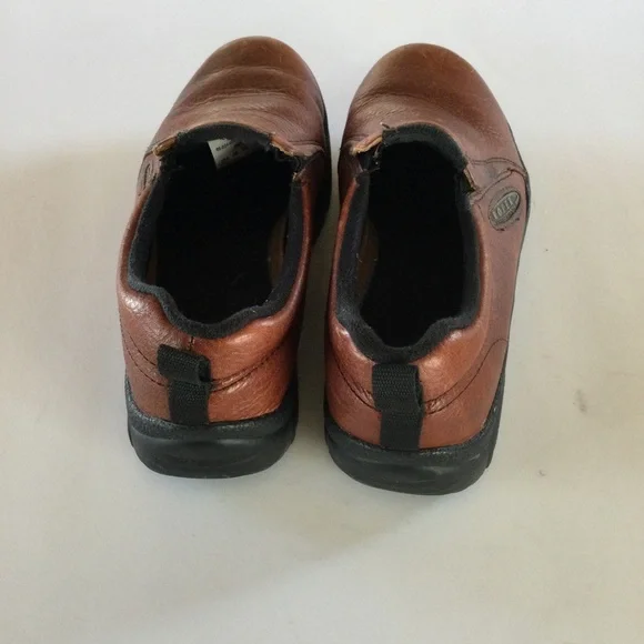 Roper Performance Rodeo Western Leather Brown Slip-On Shoes Round Toe Si… - Picture 3 of 8